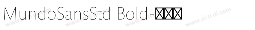 MundoSansStd Bold字体转换